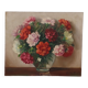 Bouquet de pivoines - huile sur toile signee: andre .m