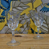 Eight vintage liqueur glasses 70s Luminarc