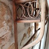 Rattan towel mirror