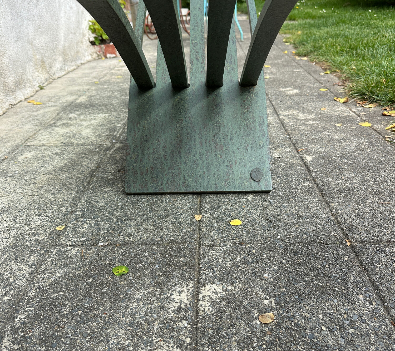 Vintage design coffee table in glass and bronze Vvv Valenti