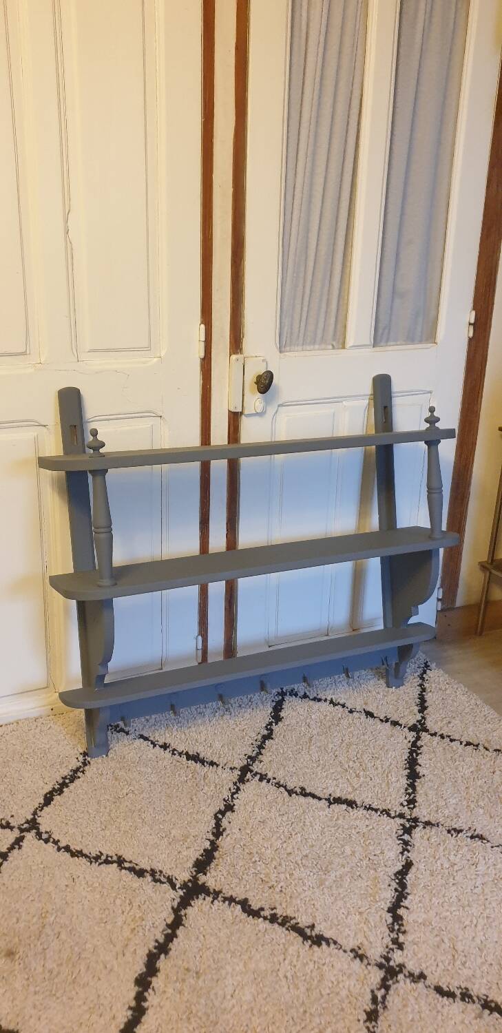 Coat rack wall shelves