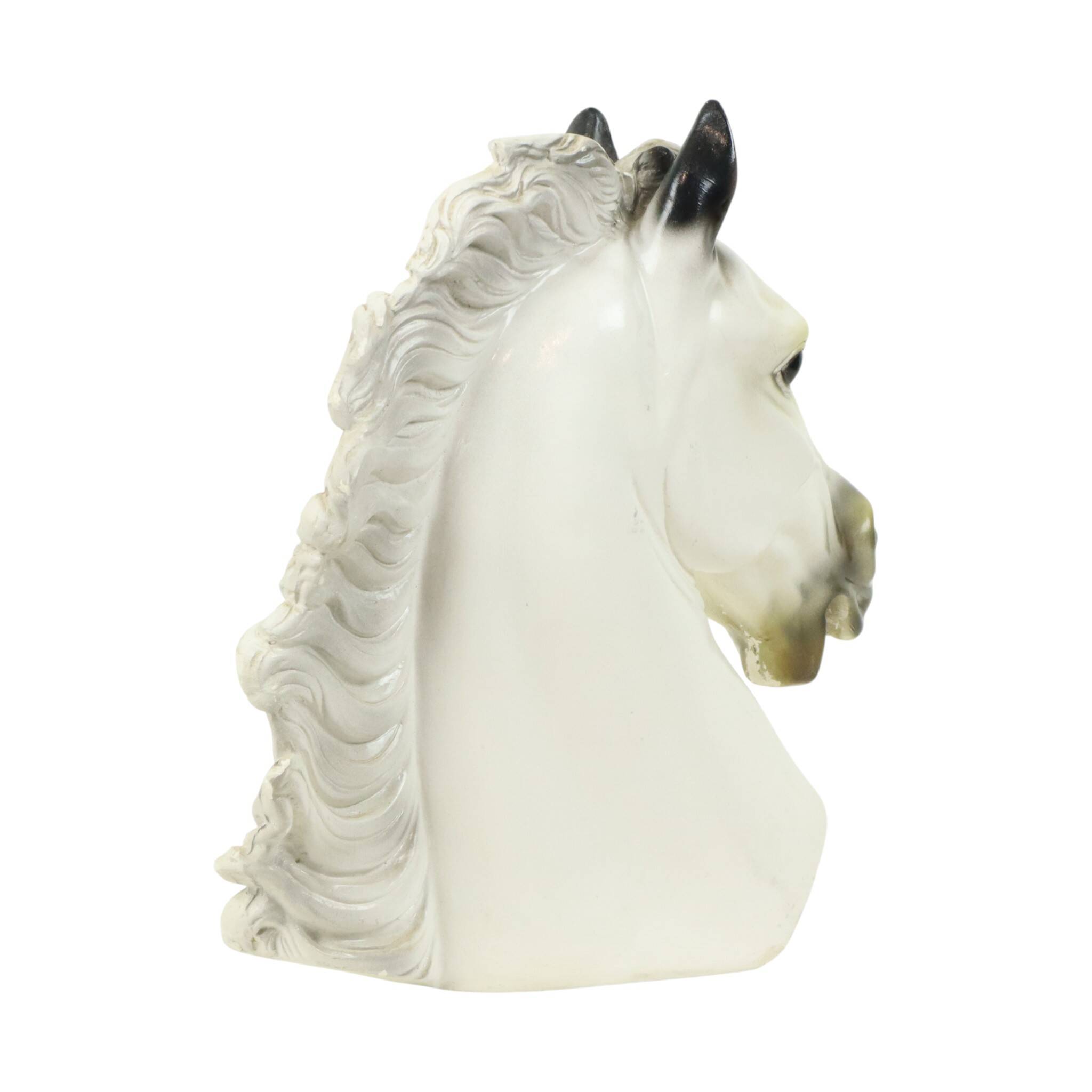 Large Classical Bust Parthenon Horse Greek Style Plaster 39cm