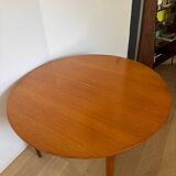 Scandinavian round table with compass legs
