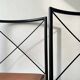 Set of 2 Italian chairs in black metal/cognac leather Arrben, Italy 1970.