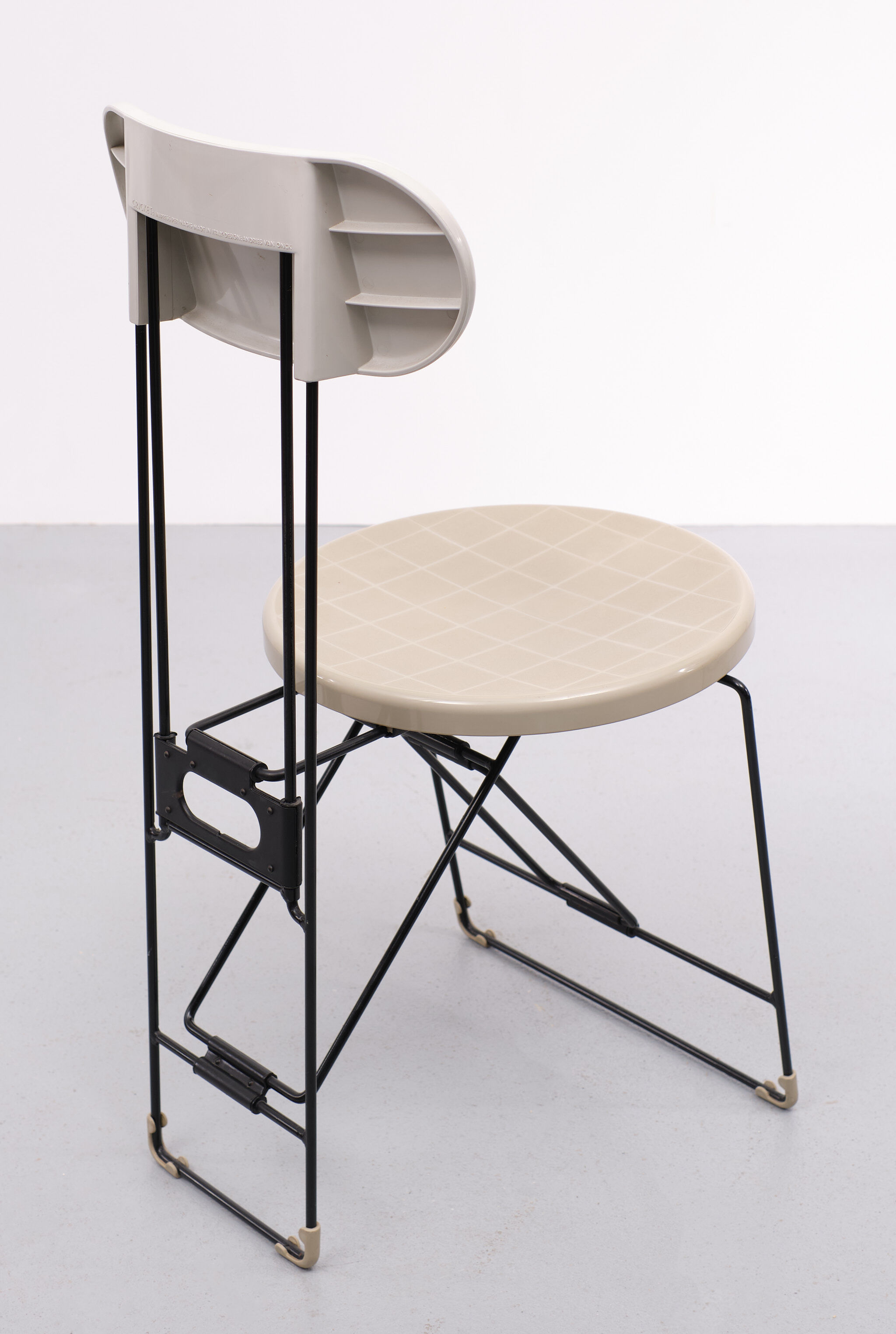 Chaise pliante post-moderne Andries Van Onck, 1984