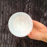 Glass design vase in matte opalescent white glass