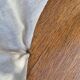 Vintage Scandinavian bean side table with wooden tapered legs.