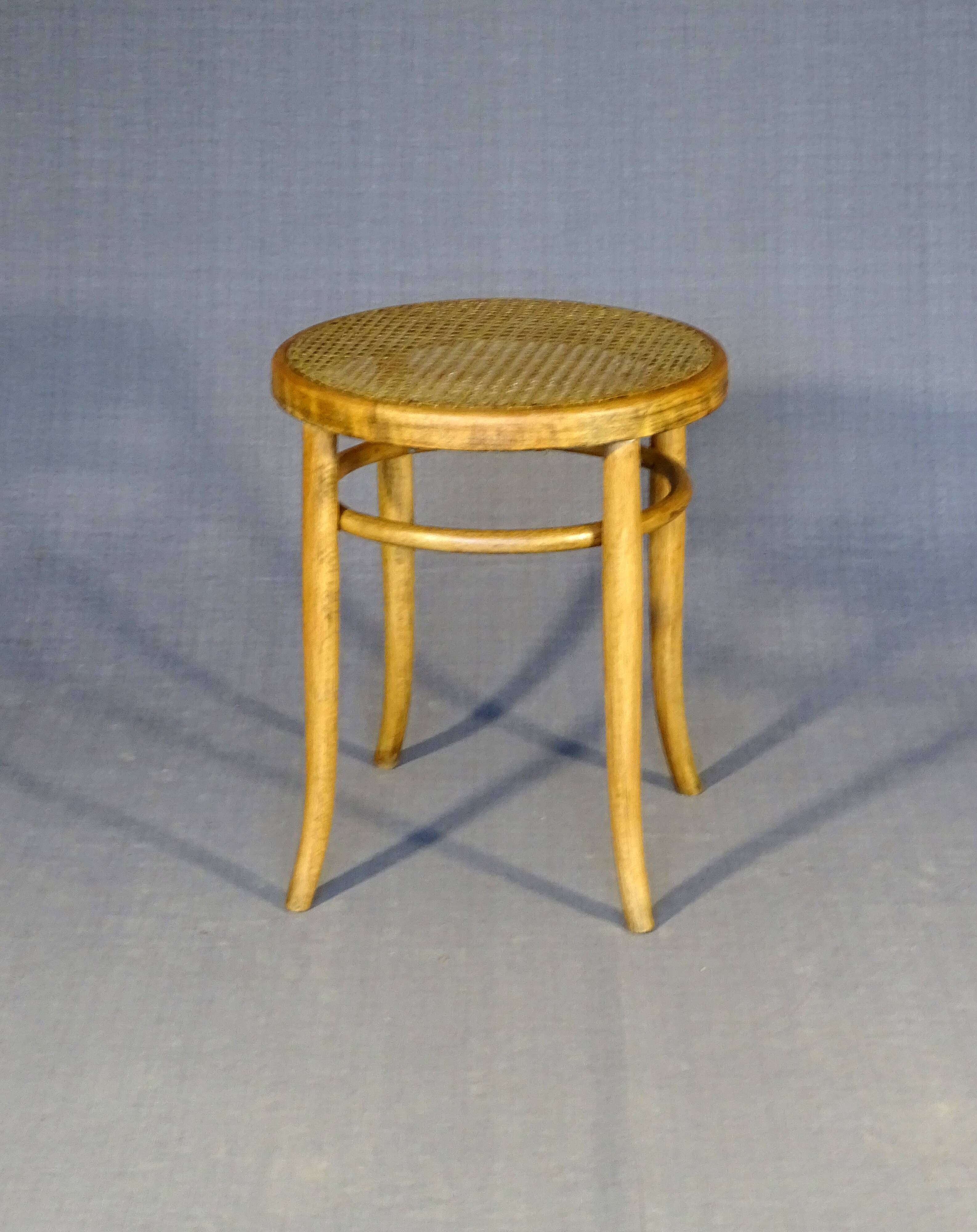 Bistro stool JAPY FRANCE caned style Thonet, 1925