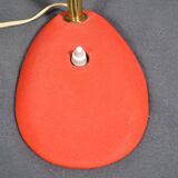 Jean Boris LACROIX (1902-1984), Desk lamp in red lacquered sheet metal, profiled diffuser