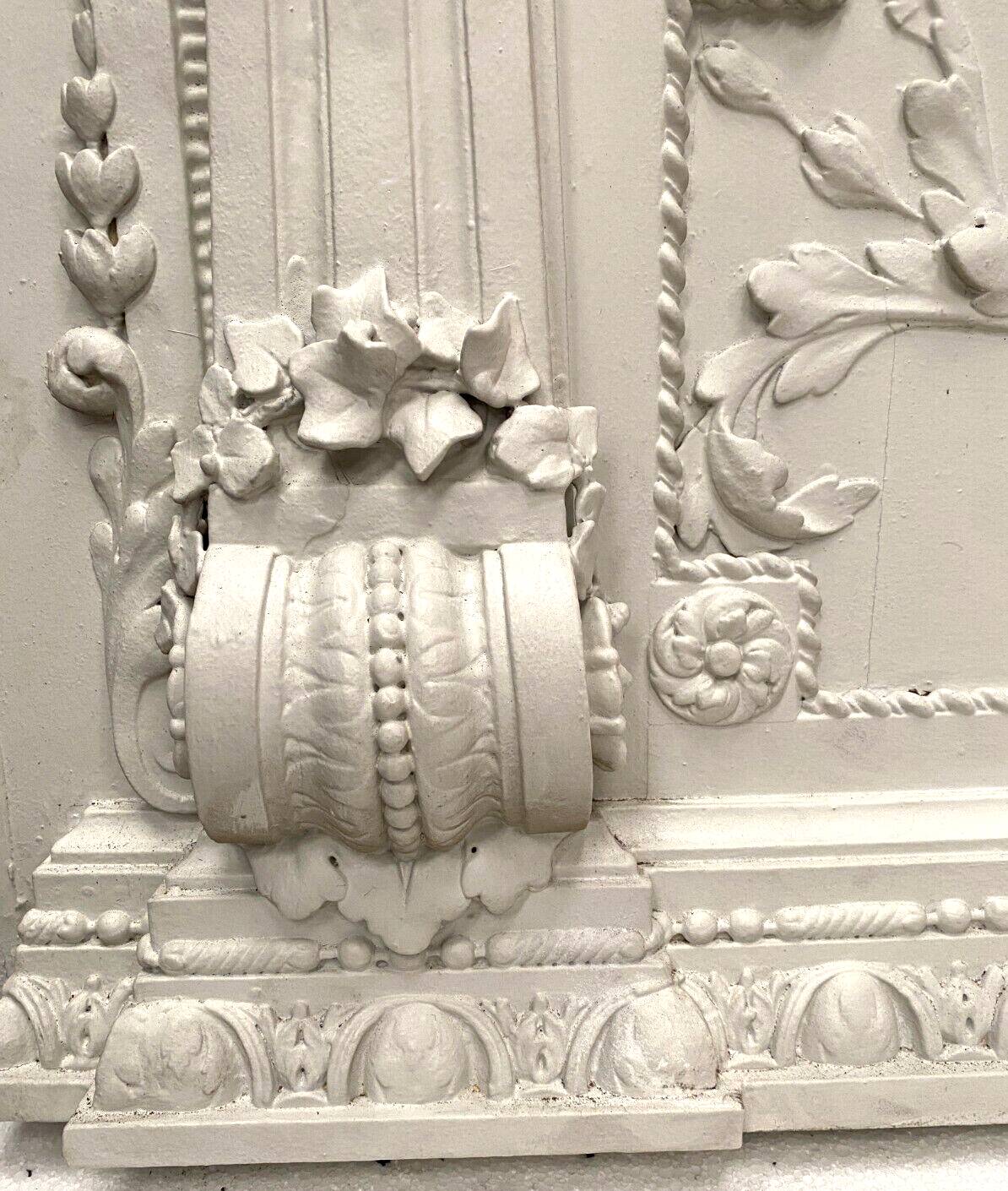 Decorative panel or top of door in wood and patinated stucco 19th century