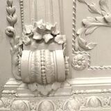 Decorative panel or top of door in wood and patinated stucco 19th century