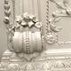 Decorative panel or top of door in wood and patinated stucco 19th century