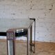 Table basse en verre et laiton par Peter Ghyczy, Pays-bas 1970