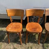 Set 4 mismatched bistro chairs baumann ep 50