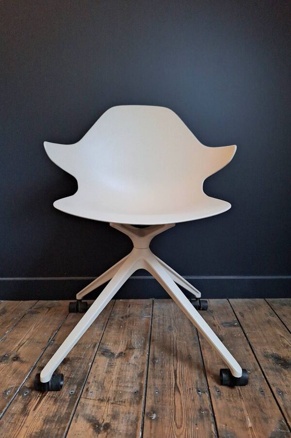 Roche bobois chaise chistera sur roulettes, fauteuil de bureau design marcello ziliani