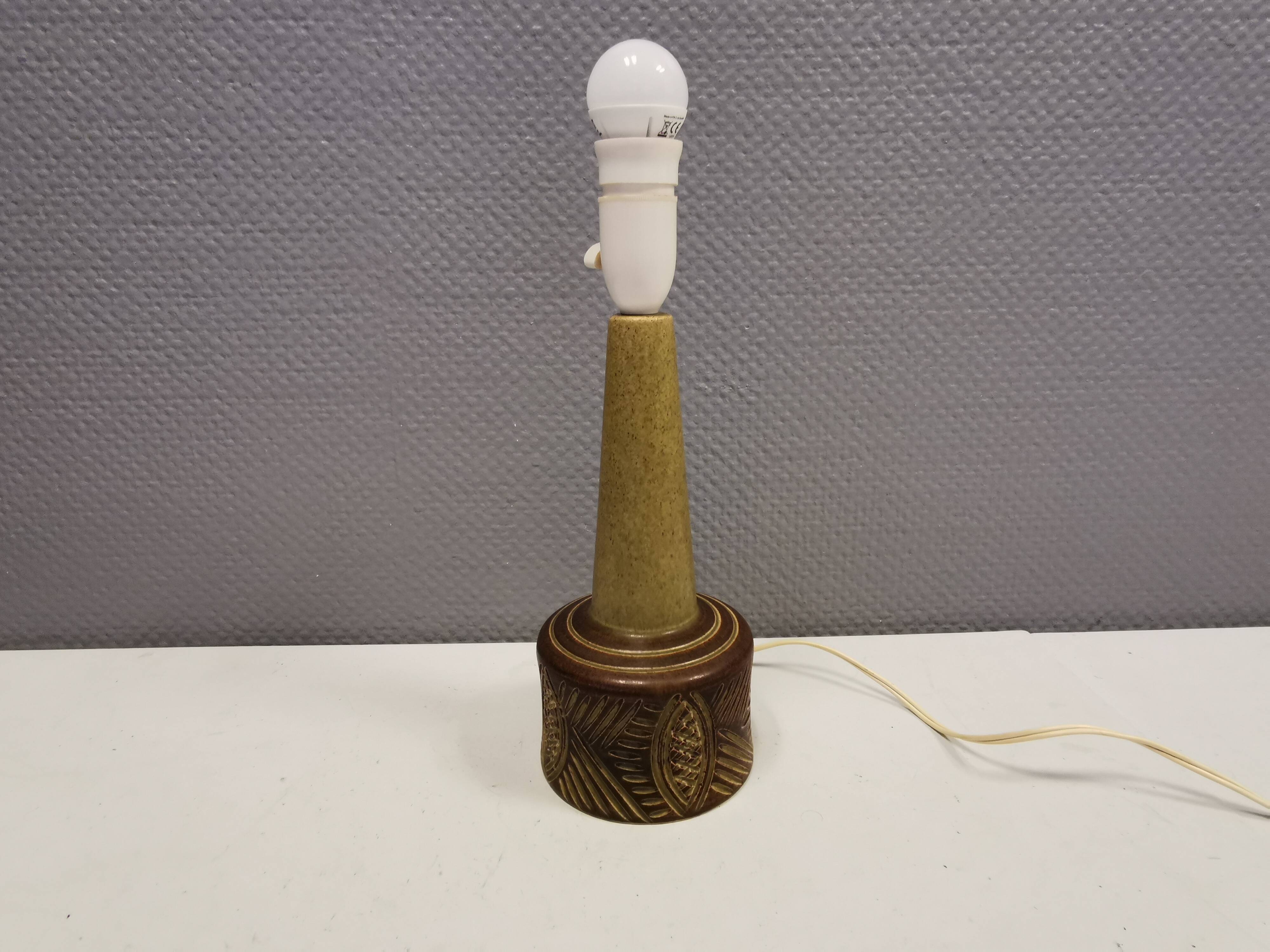 Table lamp from P.M ceramics, Denmark 1970s.