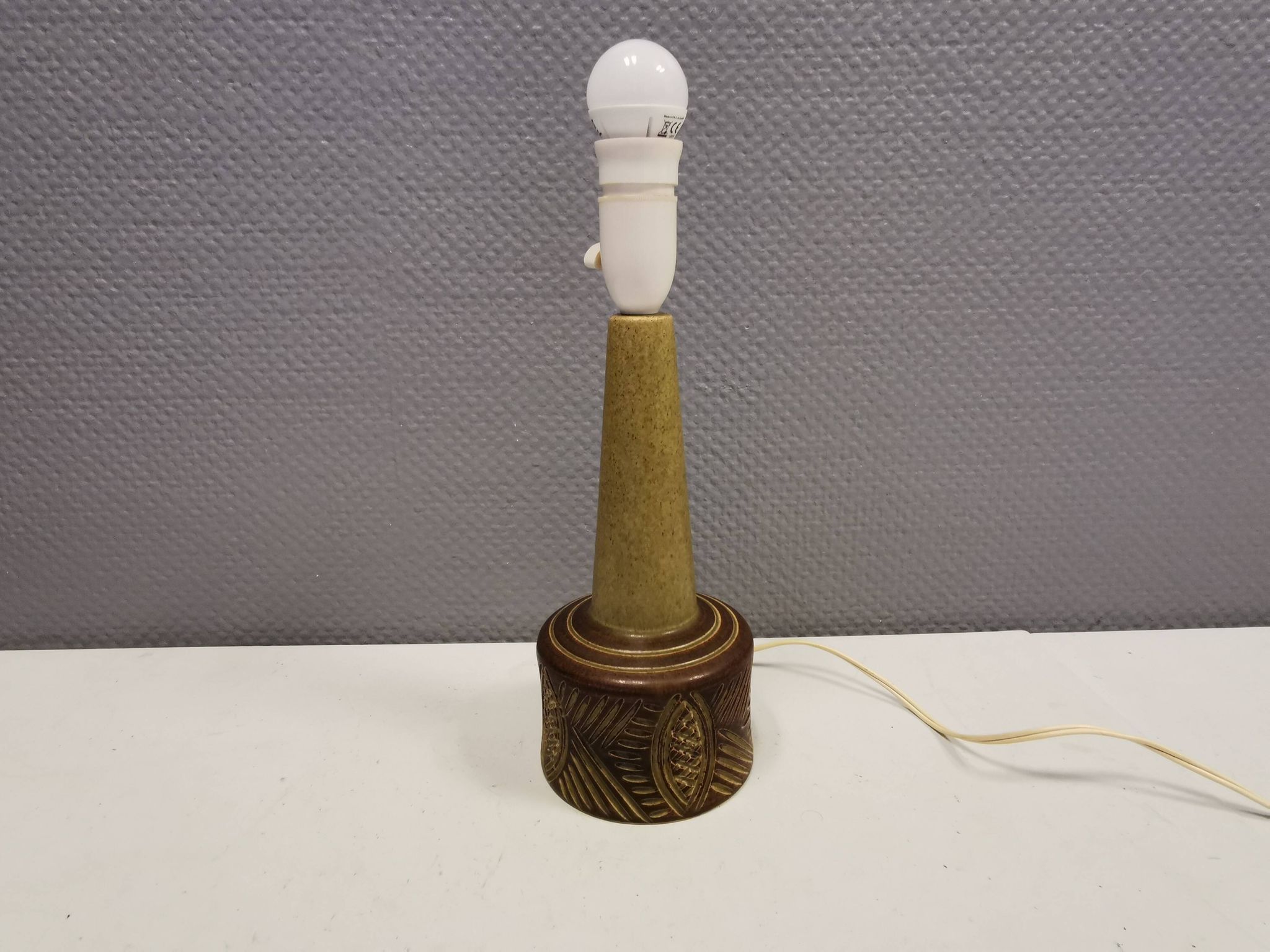 Table lamp from P.M ceramics, Denmark 1970s.