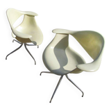 DAF CHAIR - Pair of SWAG base chairs - George NELSON & Charles Pollock