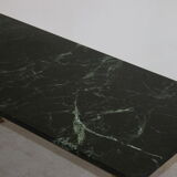 French coffee table with italian green leaf marble leaf