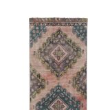 Vintage turkish rug from oushak, hand-woven 90x492 cm