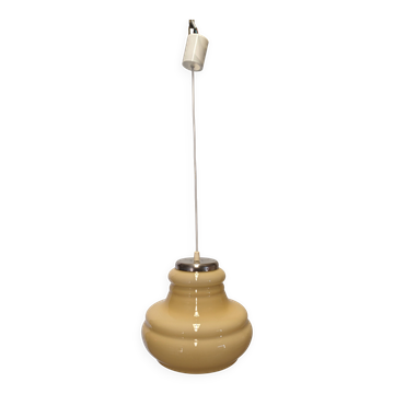Suspension in caramel opaline, France around 1960.