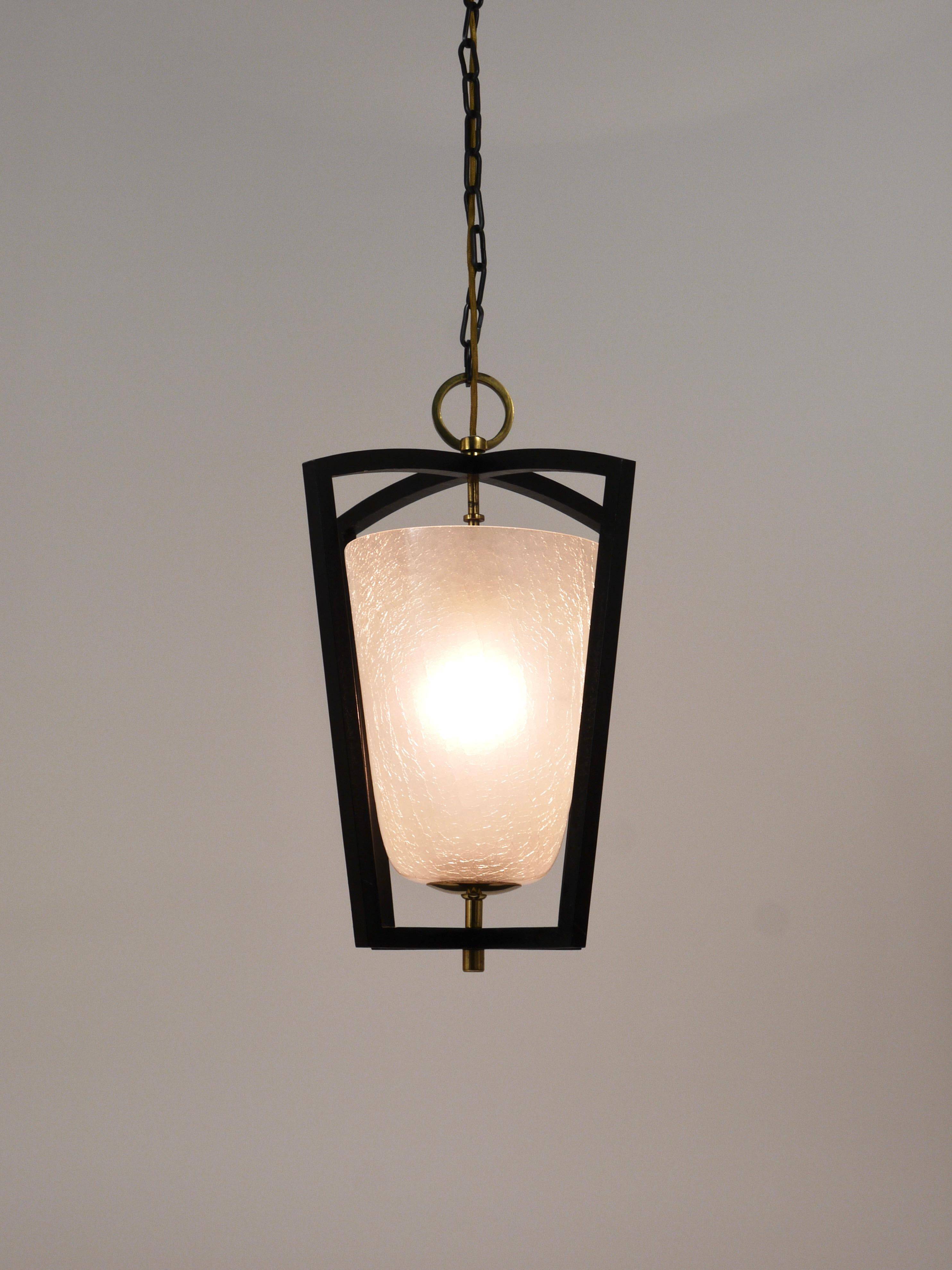 Lanterne suspendue Kalmar Vienna en laiton, style milieu du siècle, Autriche, années 1950