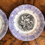 Lot of three plates Sarreguemines