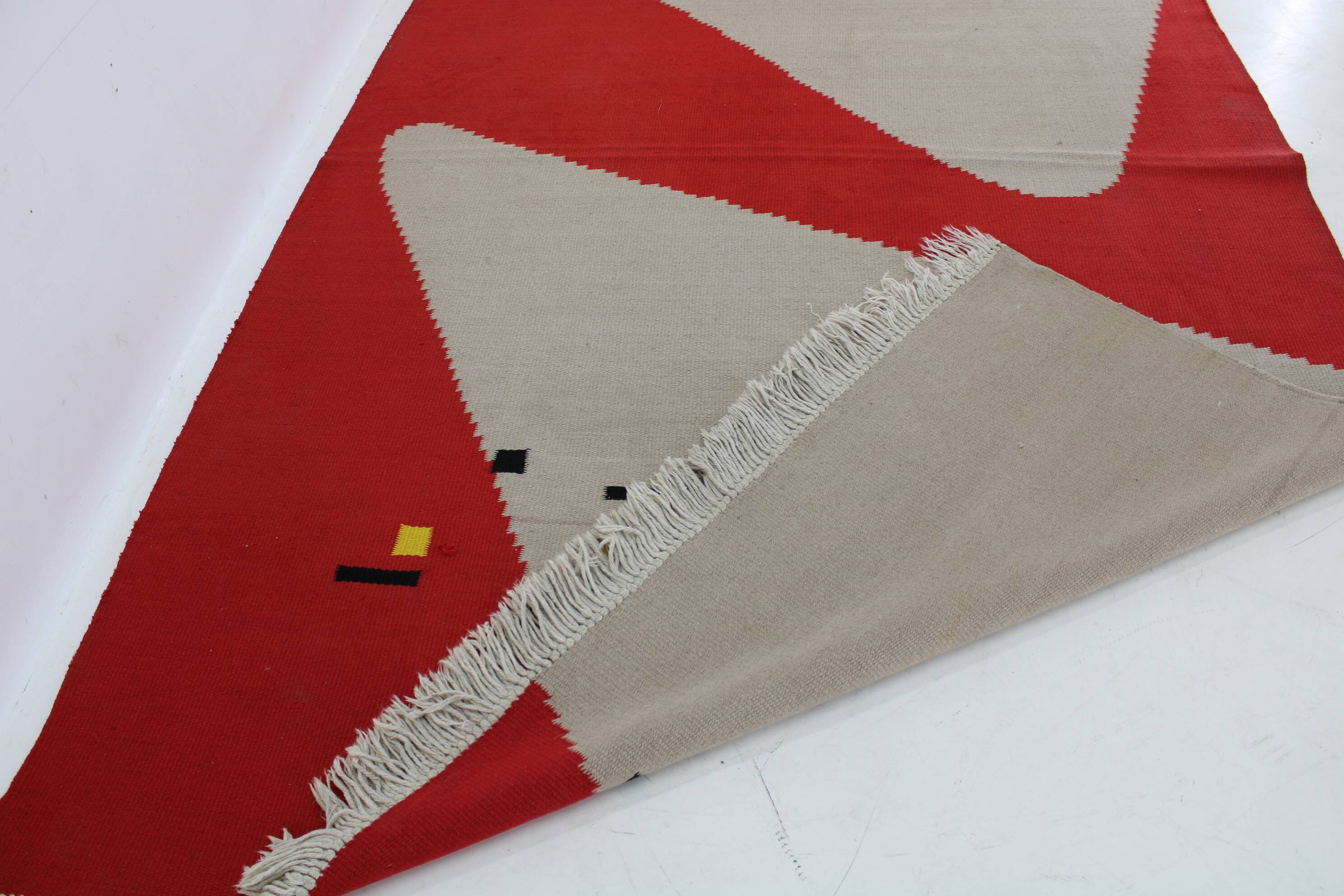 1960s Wool Abstract Rug, Czechoslovakia
