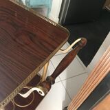Rolling service wood and brass
