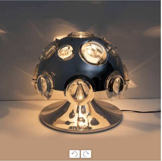 Oscar Torlasco for Stilkronen Italian Rare Big Table Lamp, 1970s