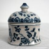 Old porcelain candy box with cracked effect