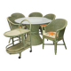 Rattan lounge by Maugrion, 1980