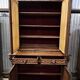 Two-body buffet in solid oak, richly carved in the Renaissance style.