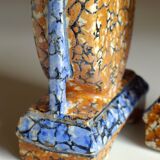 Pair of Art Deco marbled vases