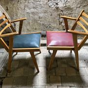 Pair of vintage modernist armchairs from the 50s