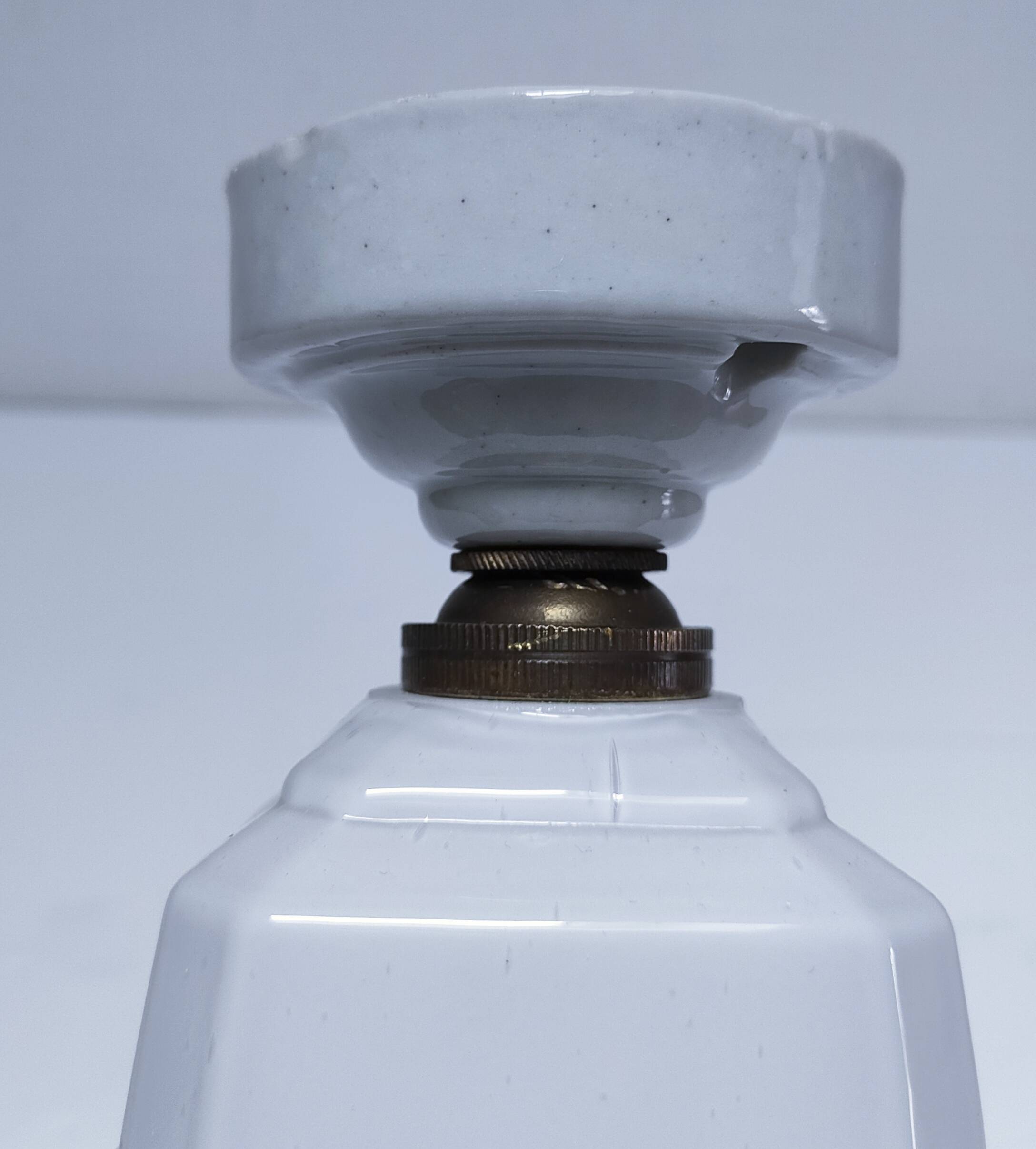 Art deco opaline porcelain lamp