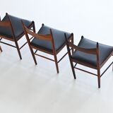 H. Vestervig Eriksen set of nine dining chairs rosewood Tromborg Denmark 1960