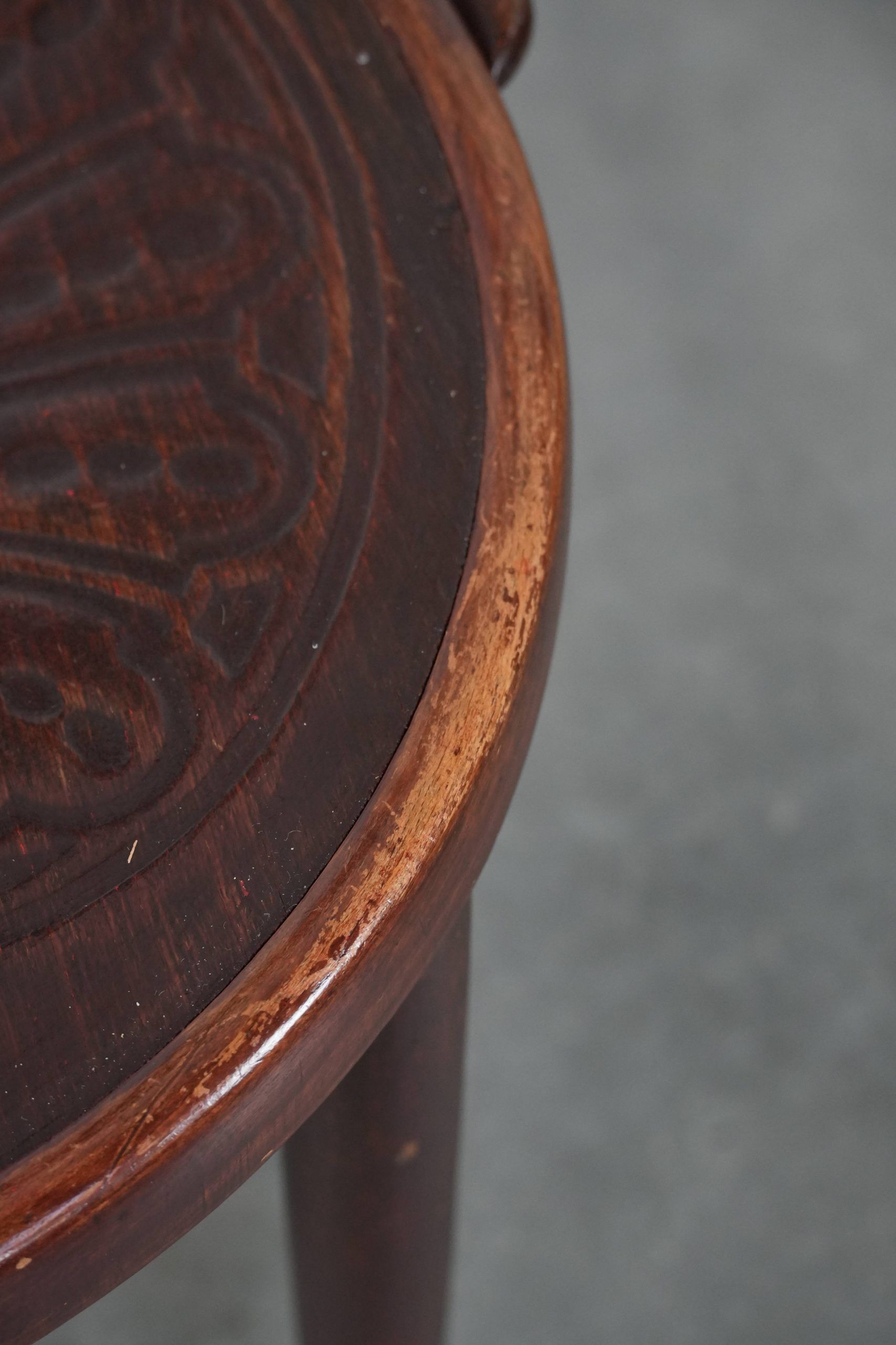 Vintage timeless wooden Cosmos bistro design chair with beautiful carvings