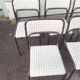 Set of 12 vintage Danish metal and fabric chairs