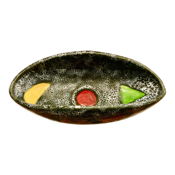 Ceramic fruit cup, signed luc Vallauris 1950 - vintage