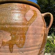 Jarre poterie en terre cuite ancienne