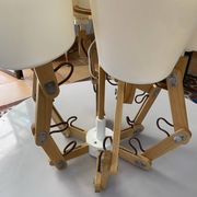 Scandinavian chandelier with articulated arms