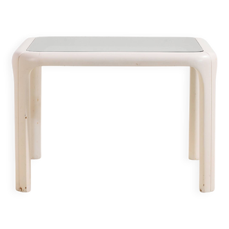 Wood and glass coffee table