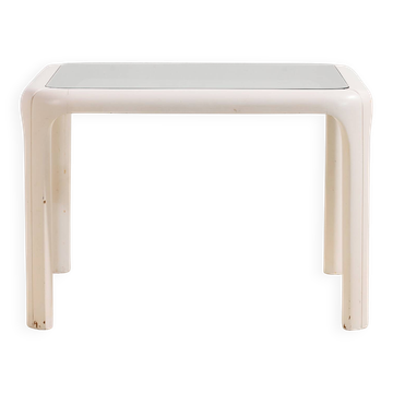 Wood and glass coffee table