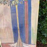 Old art nouveau canvas "the vase"
