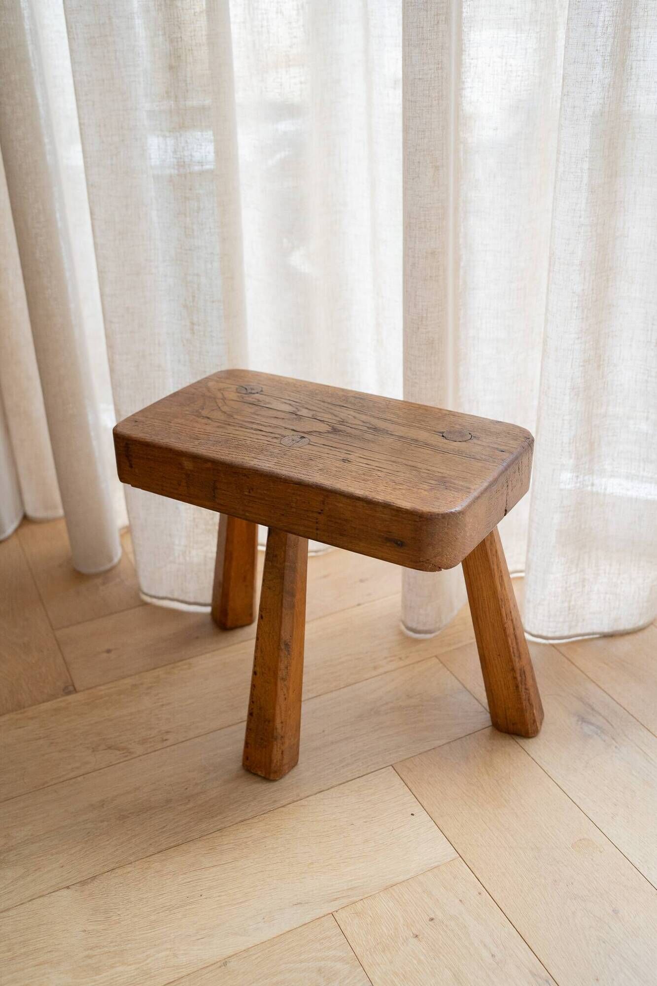 Vintage solid wood stool