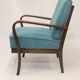 Art Deco curved wood armchair, 1950