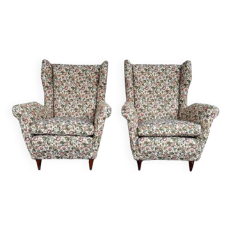 Pair of bergere armchairs