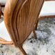 Suite of four chairs and two bamboo chairs