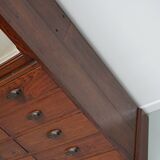 Large Antique Belgian Pitch Pine Apothecary Shop Cabinet / Vitrine, ca 1900